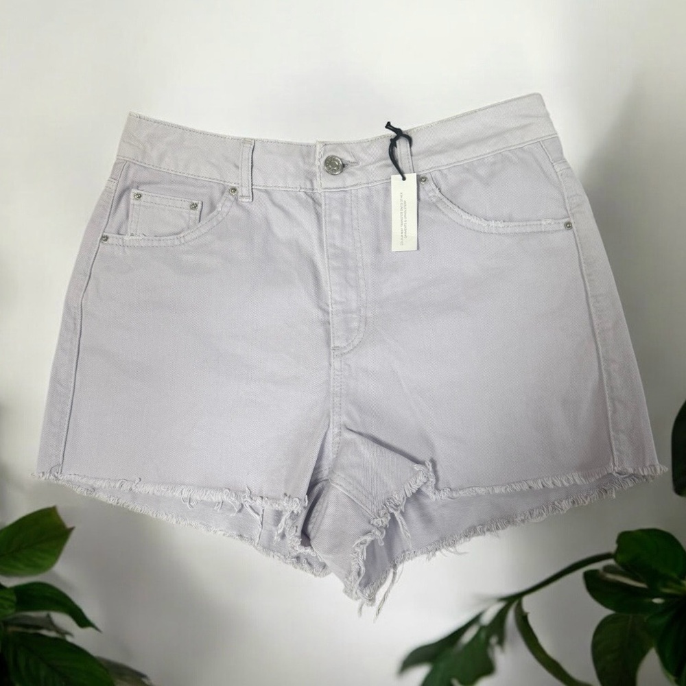 Topshop Moto NWT Lilac Colored Mom Jean Shorts Size 8